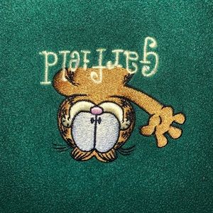 Green garfield sweater